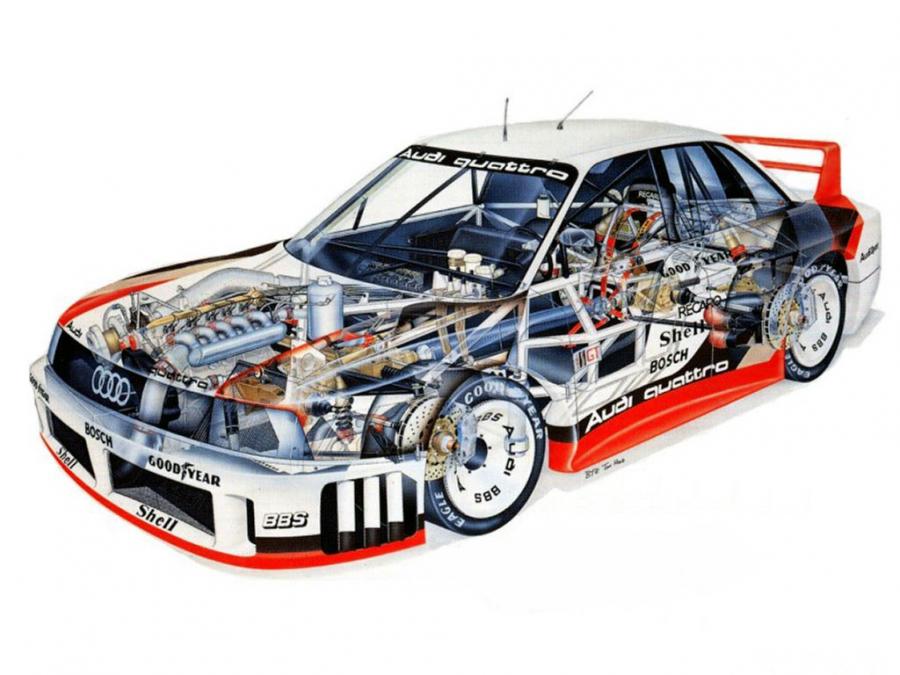 Схема Audi 90 Quattro IMSA GTO (B3) 1989 года  (фото 19 из 19)